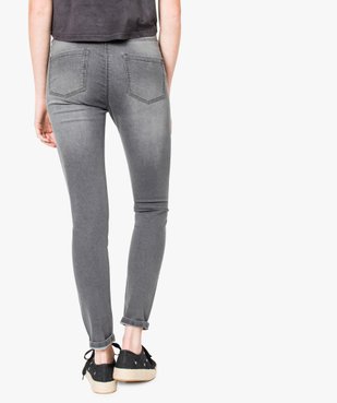 Jean skinny taille basse en stretch 4 poches vue3 - FOLLOW ME - GEMO
