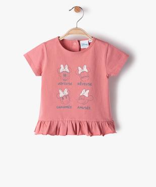 Tee-shirt bébé fille avec motif Minnie – Disney vue1 - DISNEY DTR - GEMO