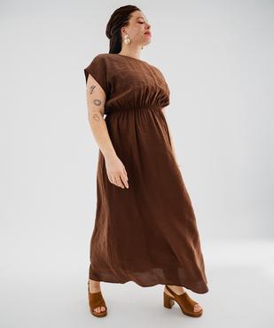 Robe longue sans manches légère et fluide femme grande taille vue1 - GEMO 4G GT - GEMO