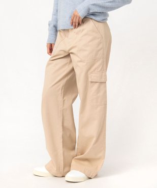 Pantalon large coupe cargo femme vue1 - GEMO 4G FEMME - GEMO