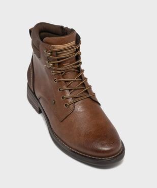 Boots à col matelassée, lacets et zip homme vue5 - MARIO BALDANO - GEMO