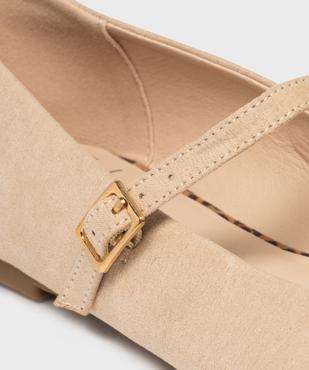 Ballerines en suédine à bout carré et bride femme - Follow Me vue6 - FOLLOW ME - GEMO