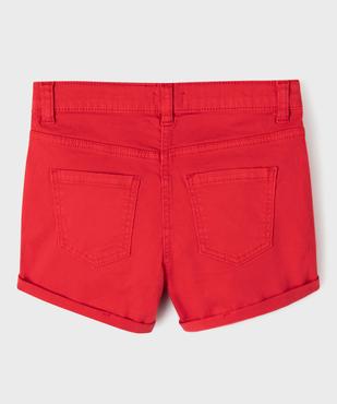 Short en coton stretch avec revers fille vue3 - GEMO (JUNIOR) - GEMO