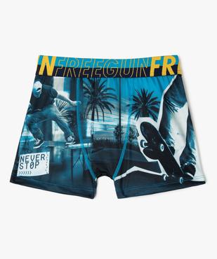 Boxer en microfibre à motifs skate garçon - Freegun vue1 - FREEGUN - GEMO