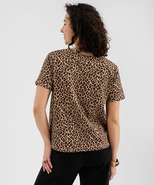 Tee-shirt manches courtes imprimé femme vue3 - GEMO 4G FEMME - GEMO
