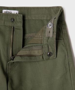 Pantalon cargo large en coton uni fille vue2 - GEMO 4G FILLE - GEMO