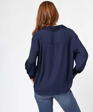 Chemise femme en maille satinée à micro-motifs vue3 - GEMO(FEMME PAP) - GEMO