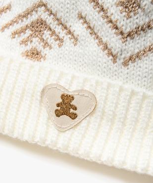 Ensemble bébé fille 3 pièces : moufles, bonnet et snood à fil pailleté - LuluCastagnette vue3 - LULUCASTAGNETTE - GEMO
