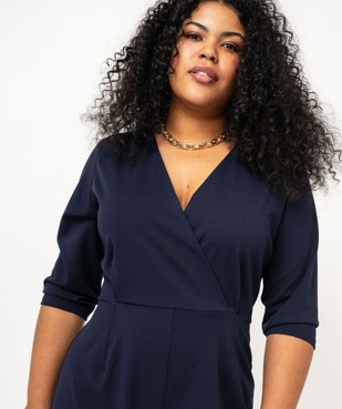 Combinaison pantalon avec haut cache-coeur femme grande taille vue1 - GEMO (G TAILLE) - GEMO