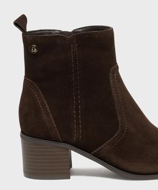 Boots à talon dessus cuir femme - LuluCastagnette vue6 - LULUCASTAGNETTE - GEMO
