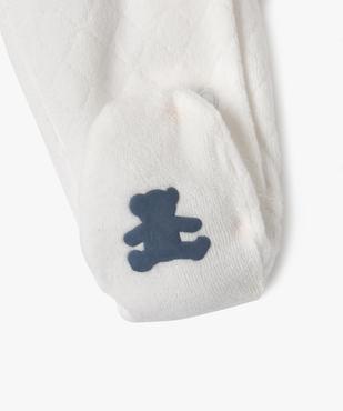 Pyjama en velours à col chemise bébé - LuluCastagnette vue4 - LULU CASTAGNETTE GEMO FOR GOOD - GEMO