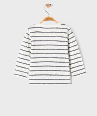 Tee-shirt manches longues à rayures et motif ourson bébé garçon - LuluCastagnette vue3 - LULU CASTAGNETTE GEMO FOR GOOD - GEMO