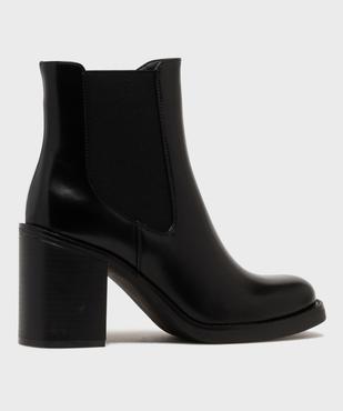 Boots Chelsea à talon et bout rond femme - Follow Me vue4 - FOLLOW ME - GEMO