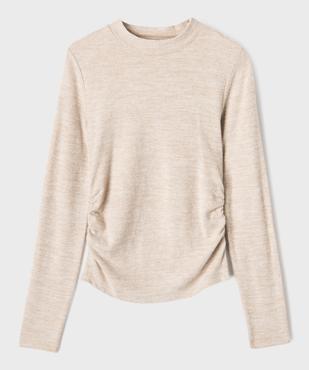 Tee-shirt manches longues en maille douce et extensible fille vue1 - GEMO (JUNIOR) - GEMO