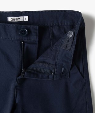 Pantalon chino en twill de coton garçon vue3 - GEMO 4G GARCON - GEMO