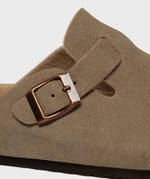 Sabots en suédine avec semelle intérieure anatomique en cuir femme vue6 - 5 MILES - GEMO