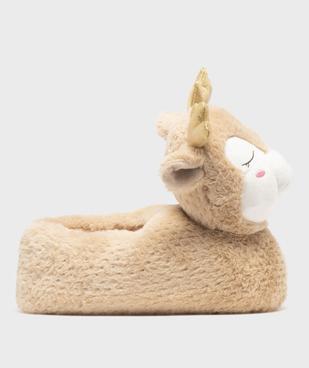 Chaussons en volume pailletés à tête de renne femme vue1 - GEMO(HOMWR FEM) - GEMO