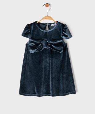 Robe de cérémonie en velours bébé fille vue1 - GEMO(BEBE DEBT) - GEMO