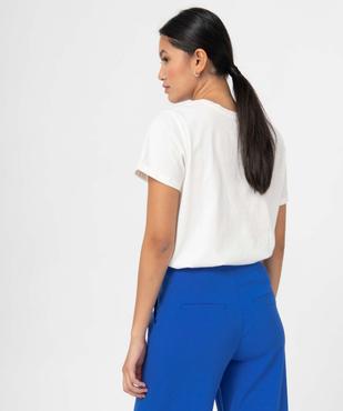Tee-shirt femme avec large motif sur l'avant vue3 - GEMO(FEMME PAP) - GEMO