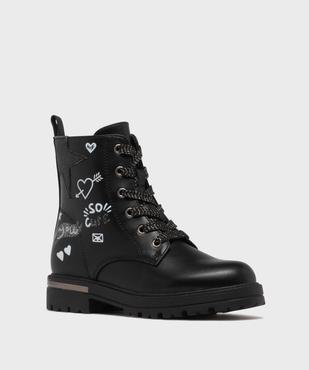Bottines avec inscriptions et touches pailletées fille - Lovely Wings vue2 - LOVELY WINGS GEMO FOR GOOD - GEMO