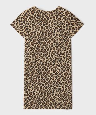 Robe courte en coton avec noeud à la taille fille vue3 - GEMO 4G FILLE - GEMO