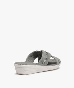 Mules femme confort à brides en tissu éponge vue4 - GEMO(HOMWR FEM) - GEMO