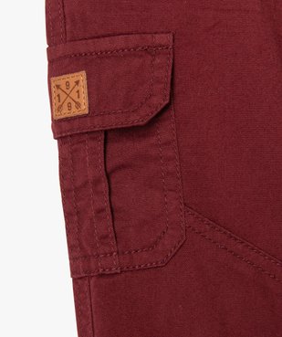 Pantalon coupe cargo doublé avec taille élastique bébé garçon  vue2 - GEMO(BEBE DEBT) - GEMO