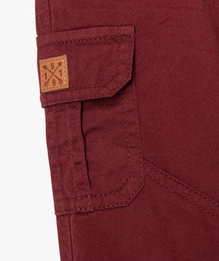 Pantalon coupe cargo doublé avec taille élastique bébé garçon vue2 - GEMO(BEBE DEBT) - GEMO