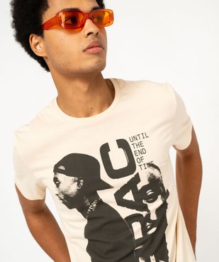 Tee-shirt manches courtes imprimé homme - 2Pac vue5 - 2PAC - GEMO