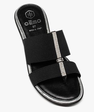 Mules femme à brides élastiques et strass vue5 - GEMO (CASUAL) - GEMO
