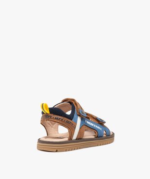 Sandales garçon avec brides scratch style sportswear - Gepy vue4 - GEPY - GEMO