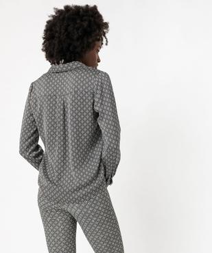 Blouse à manches longues imprimée en matière fluide femme vue3 - GEMO 4G FEMME - GEMO