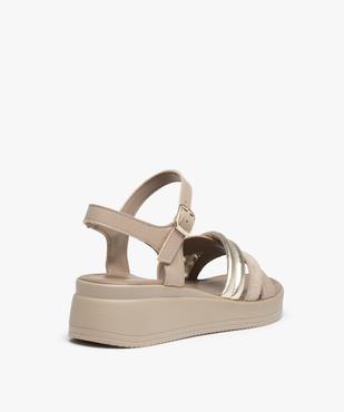 Sandales femme à talon et dessus cuir retourné – Tanéo vue4 - TANEO - GEMO