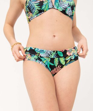 Bas de maillot de bain femme avec revers à la taille vue1 - GEMO 4G FEMME - GEMO