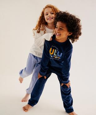 Pyjama en velours chaud imprimé garçon - LuluCastagnette vue4 - LULUCASTAGNETTE - GEMO