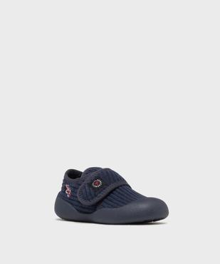 Chaussons en velours fermeture scratch bébé garçon - LuluCastagnette vue2 - LULUCASTAGNETTE - GEMO