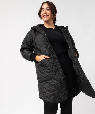 Manteau à capuche au matelassage léger femme vue1 - GEMO (G TAILLE) - GEMO
