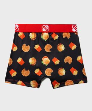 Boxer en microfibre imprimé fast food décalé garçon - Freegun vue3 - FREEGUN - GEMO