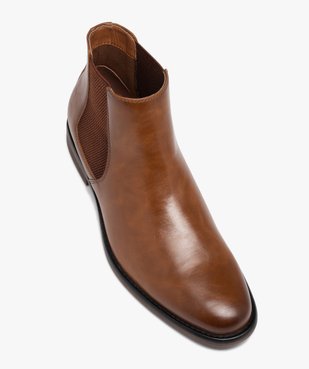 Boots homme unies style Chelsea vue6 - GEMO(URBAIN) - GEMO