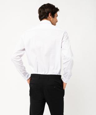 Chemise manches longues coupe droite en coton stretch homme vue3 - GEMO 4G HOMME - GEMO