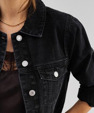 Veste en jean avec du coton recyclé femme vue2 - GEMO 4G FEMME - GEMO