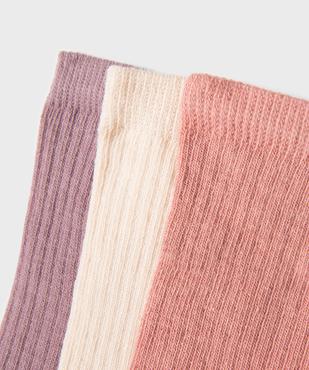Chaussettes en maille côtelée fille (lot de 3) vue2 - GEMO 4G FILLE - GEMO