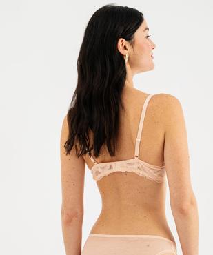 Soutien-gorge corbeille en dentelle à bonnets souples vue2 - GEMO(HOMWR FEM) - GEMO