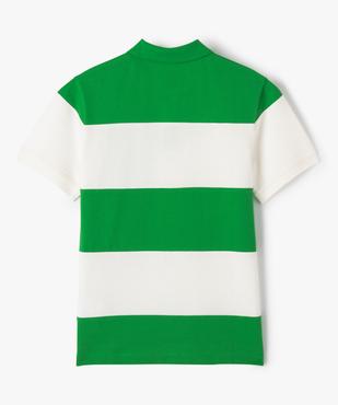 Polo garçon à rayures et motif brodé - Camps United vue4 - CAMPS UNITED - GEMO