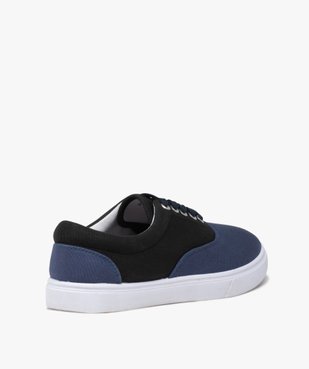 Baskets homme en toile bicolores et à lacets vue4 - GEMO 4G HOMME - GEMO