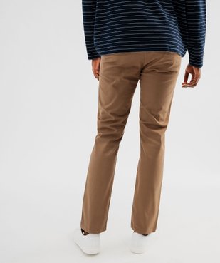 Pantalon chino slim en coton stretch homme vue3 - GEMO 4G HOMME - GEMO