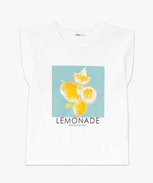 Tee-shirt manches courtes coupe loose en coton imprimé femme vue4 - GEMO(FEMME PAP) - GEMO