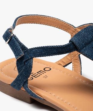 Sandales femme à talon plat et bride entre-doigts vue6 - GEMO (CASUAL) - GEMO