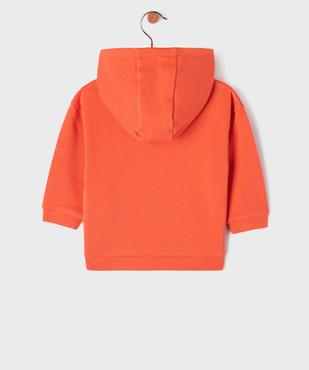 Sweat à capuche avec motif voiture de course bébé garçon vue4 - GEMO 4G BEBE - GEMO