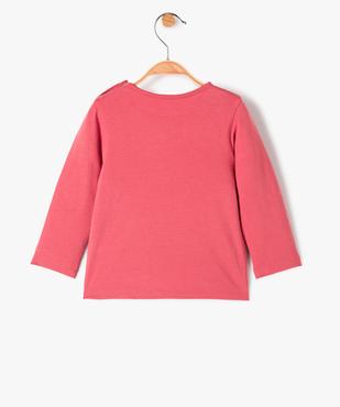 Tee-shirt bébé fille manches longues avec motifs et inscriptions vue3 - GEMO 4G BEBE - GEMO